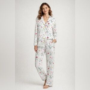 Company Store Essentials TENCEL Modal Pajama Set Womens M Botanical Floral $119